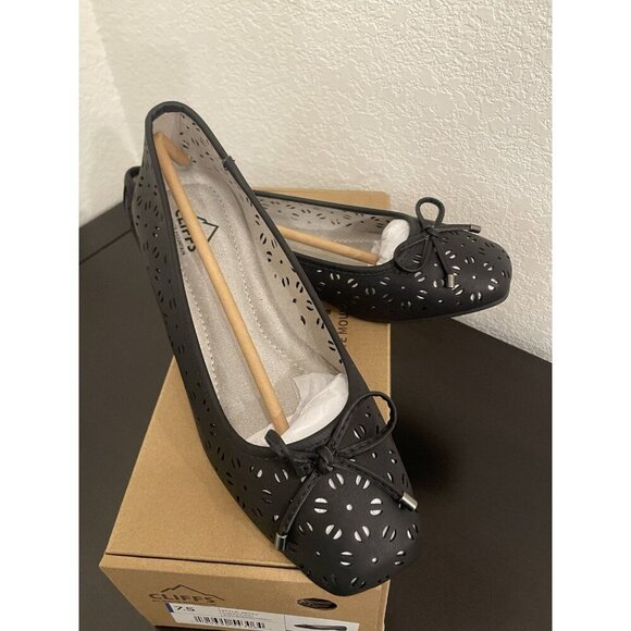 7.5 Black Ballet Shoes Slip on Flats Dress twee coquette whimsygoth glam floral - Picture 5 of 9